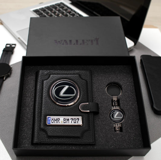 Set: Portofel + breloc+cutie